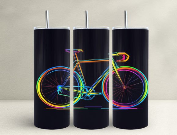 3D Bicycle 20oz Tumbler Wrap: A Digital Design for Customization