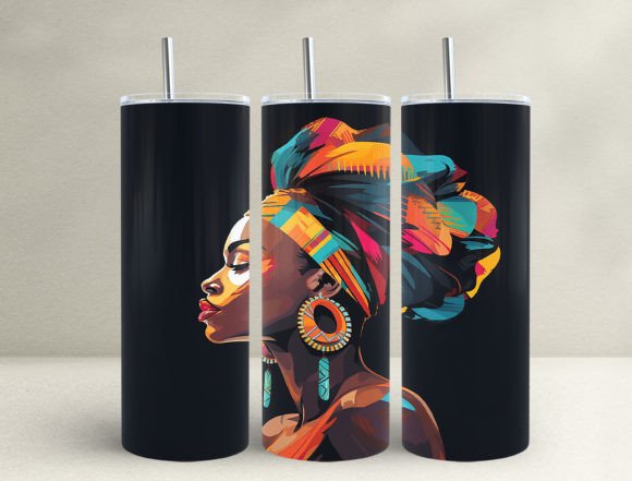 3D Black Woman 20oz Tumbler Wrap: A Creative Tool for Personalized Drinkware Designs