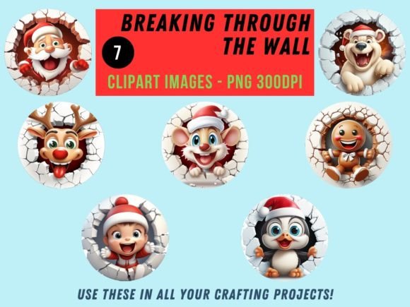 3D Christmas Break Through Ornaments for Stunning Holiday Designs