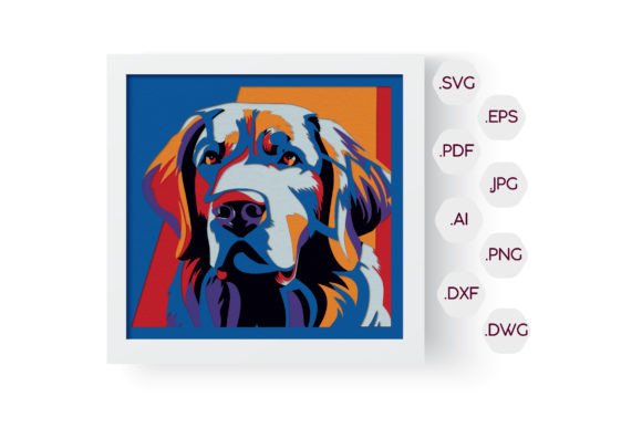 3D Colorful Dog Shadow Box SVG: A Creative and Practical Crafting Tool for Pet Lovers