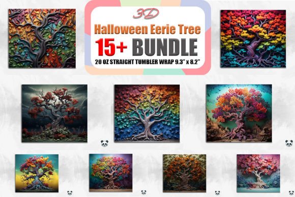 3D Halloween Eerie Tree Tumbler Bundle
