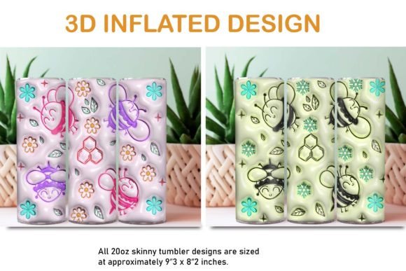 3D Inflated Puff Butterfly Tumbler: A Vibrant Addition to Modern Design Projects