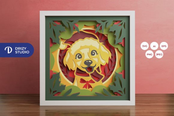 Christmas Puppy 3D Shadow Box: A Creative Holiday Decoration for Everyone