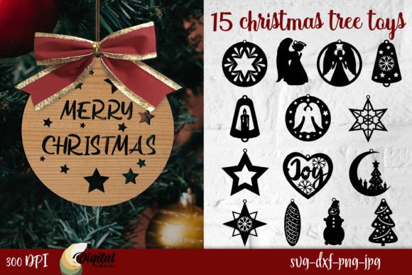 Christmas Tree Laser Cut Toys Bundle – Creative Holiday Decor
