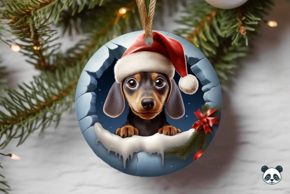 Dachshund 3D Christmas Ornament