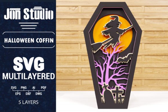 Halloween Coffin 3D SVG Papercut and Digital Multilayer Layout Files: A Guide for Creative Professionals