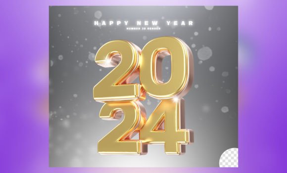 Happy New Year 2024 3D Render: A Creative Tool for Impactful Designs