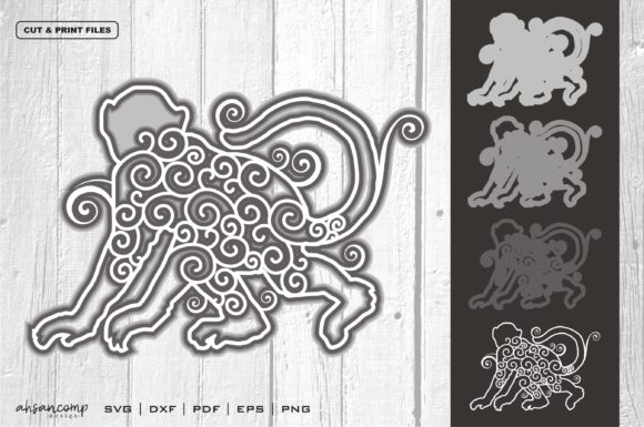 Monkey Mandala 3D Layered 1 – A Powerful Design Tool for Creative Professionals and Hobbyists