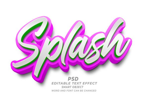 Splash PSD 3D Editable Text Effect: A Powerful Tool for Creative Designers