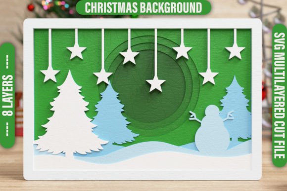 Strategic Use of Christmas Background 3D SVG Multilayered for Creative and Business Goals