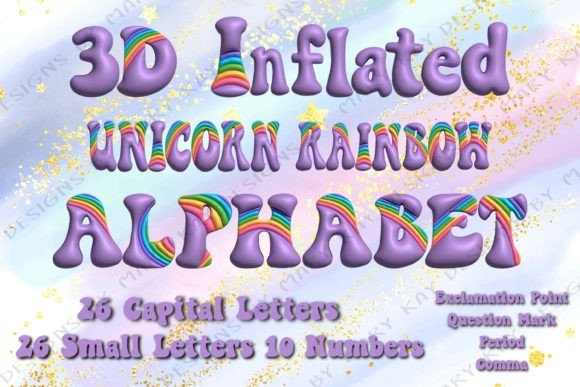 Unicorn Rainbow Alphabet for Creative Projects
